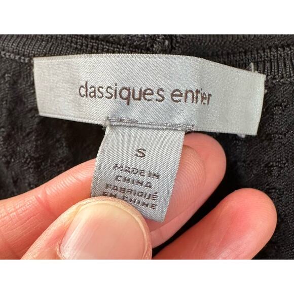 Classiques Entier Button Front Cardigan Top Size Small Women’s Black - Picture 3 of 8